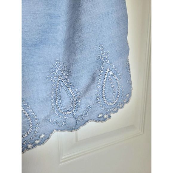 Embroidered Off Shoulder Top Chambray‎ forever 21 - Picture 6 of 9